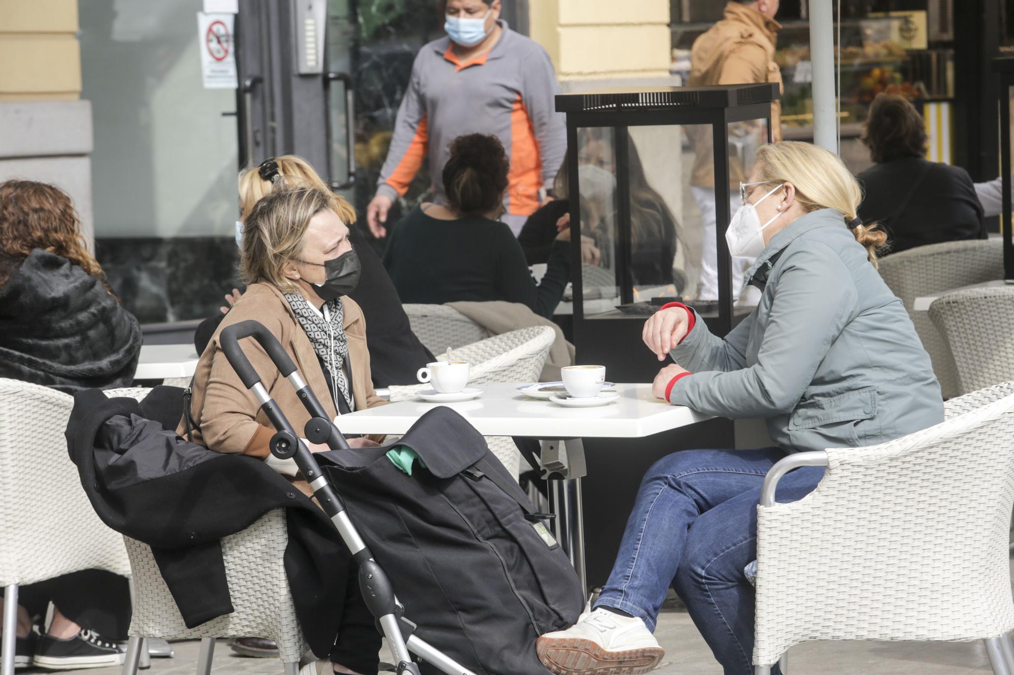 Terrazas de València en el primer fin de semana sin cierre perimetral