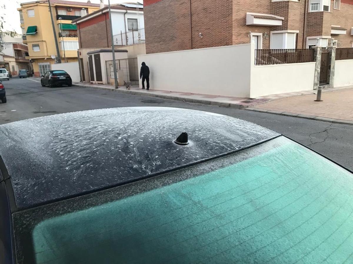 Los coches helados en el Vinalopó.