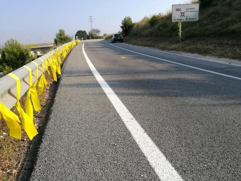 L'entorn de la presó de Lledoners es lleva tenyit