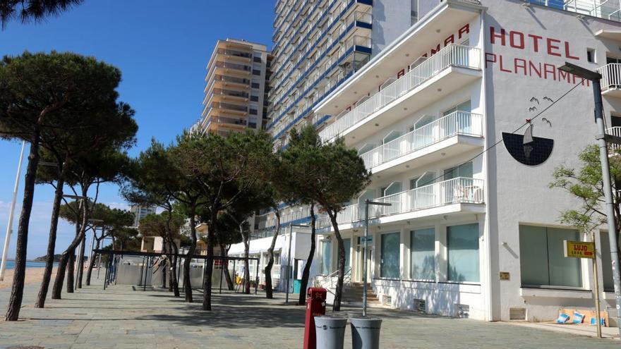 La façana de l&#039;hotel Planamar de Platja d&#039;Aro, en una imatge del passat mes de maig