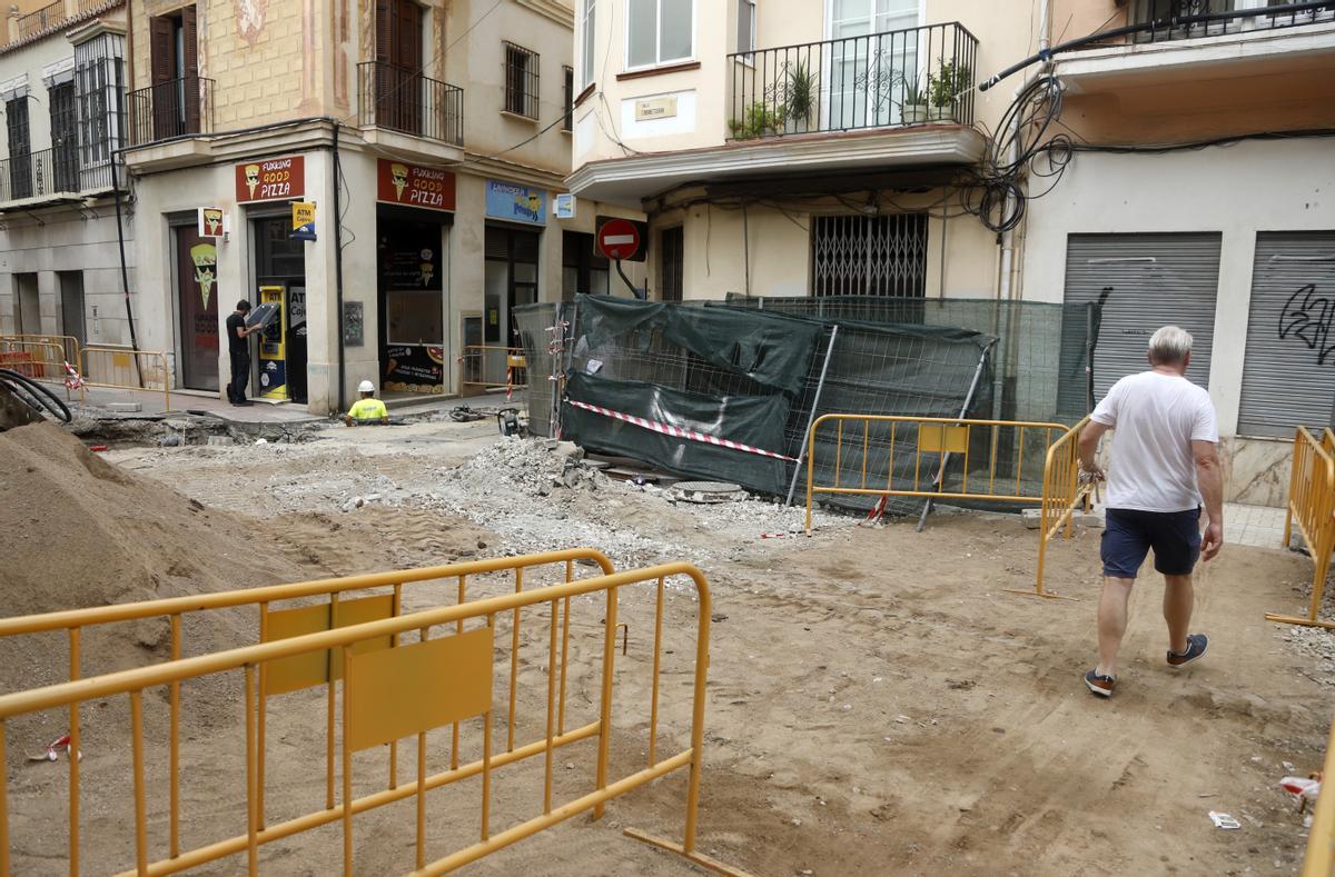 Calle Carretería en obras