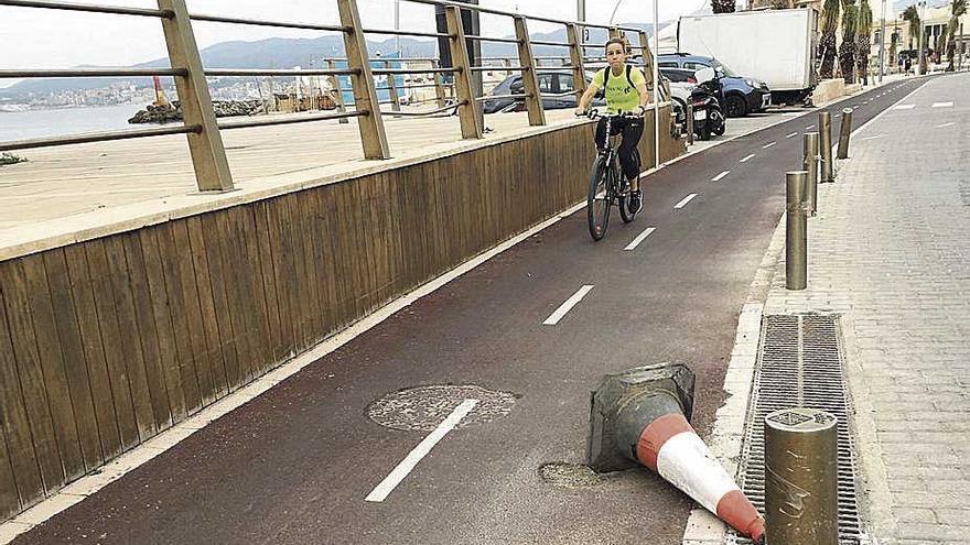 Peligro en el carril bici del Molinar