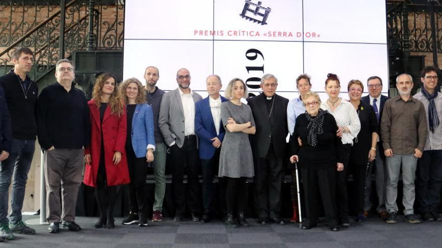 Foto de família dels Premis Crítica Serra d&#039;Or 2019,.