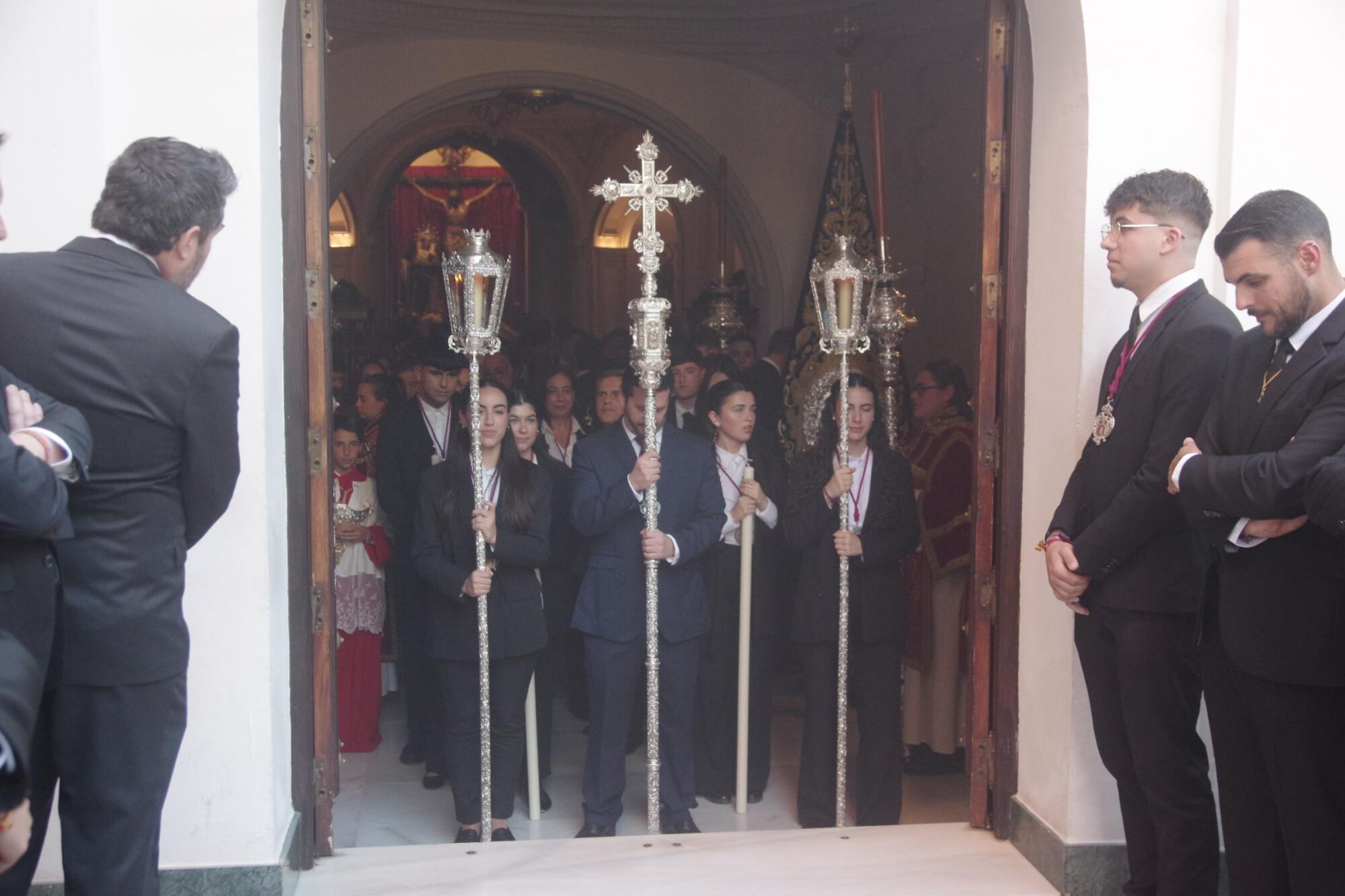 Vía crucis de la cofradía de Zamarrilla presidido por el Santo Suplico