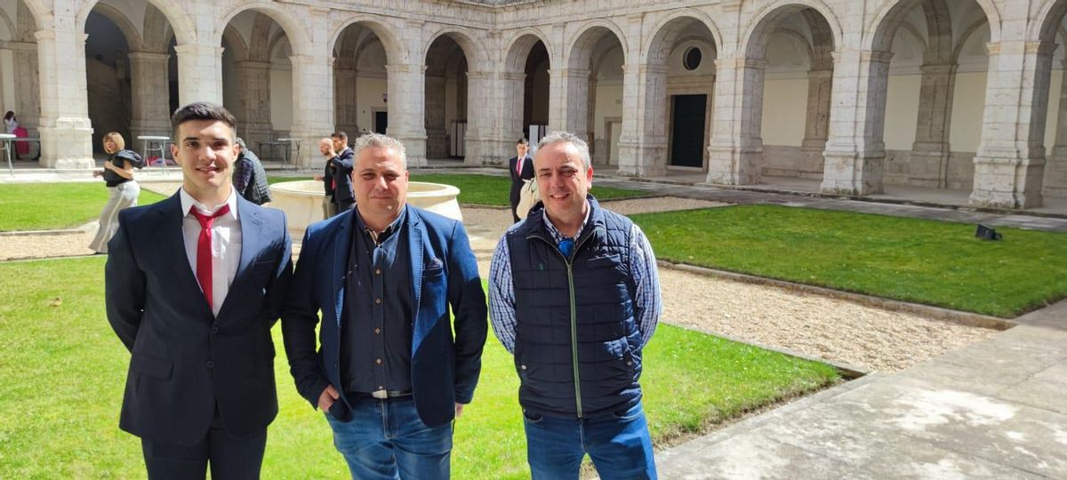 Los representantes de Soldadura, en el acto de Valladolid.