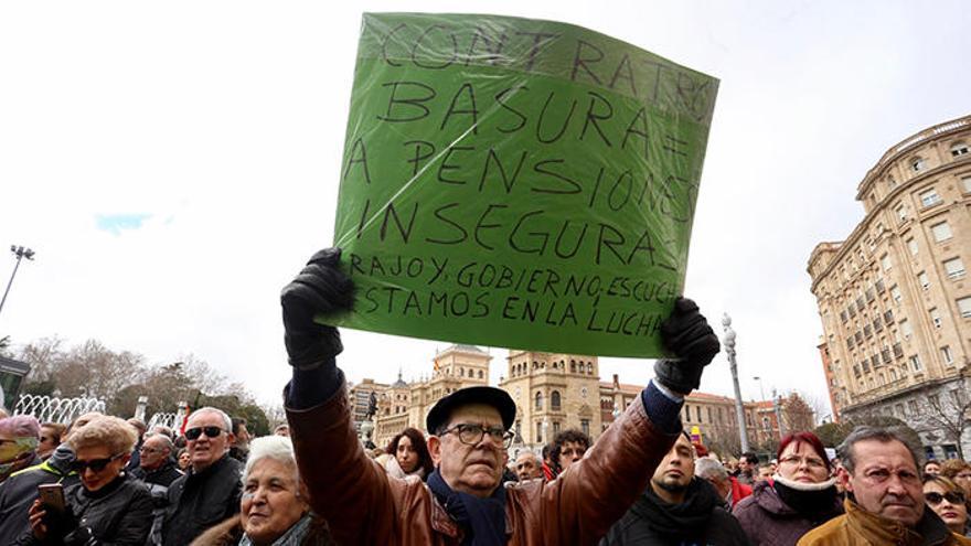 Imagen de las protestas de las pensiones en España // iCAL