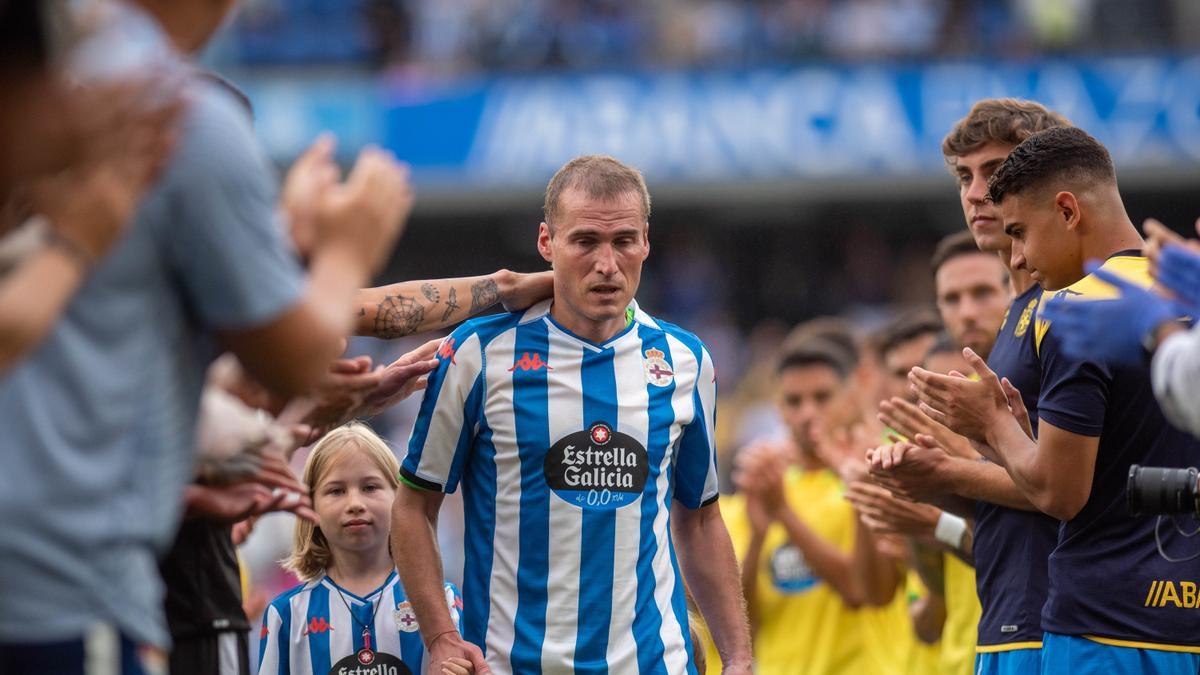 Homenaje a Álex Bergantiños en Riazor