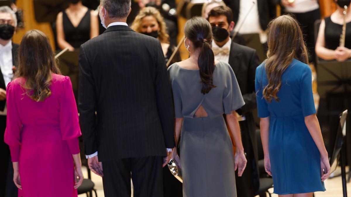 La Familia Real, tras el concierto en el Auditorio Príncipe Felipe