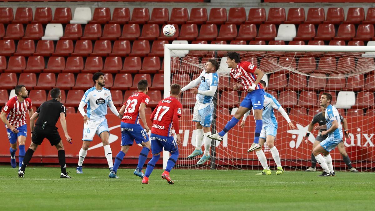 Un momento del Sporting-Lugo.