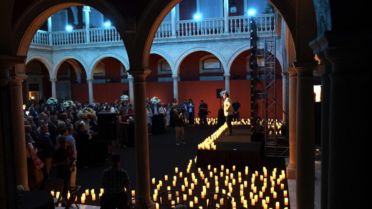 Antonio Pulido en la presentación de la Memoria 2023 de la Fundación Cajasol