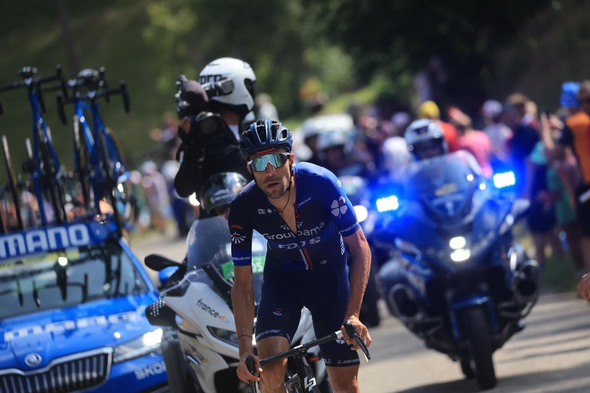 (France), 22/07/2023.- during the 20th stage of the Tour de France 2023, a 134kms from Belfort to Le Markstein Fellering, France, 22 July 2023. (Francia) EFE/EPA/MARTIN DIVISEK