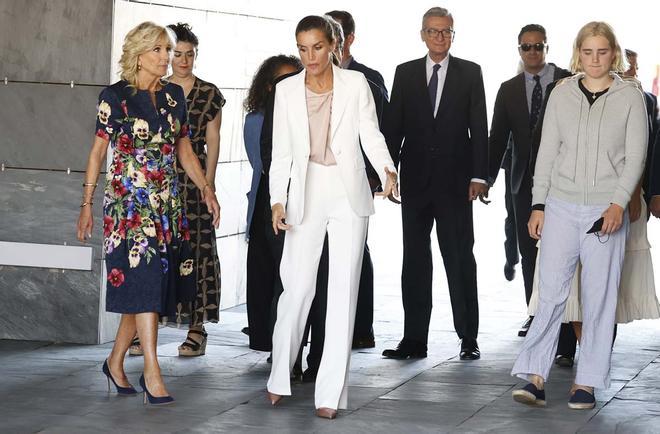 Jill Biden, la reina Letizia y Maisy Biden en Madrid