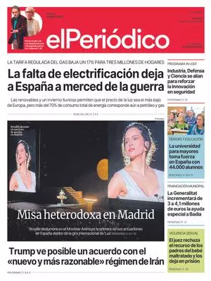 La portada de EL PERIÓDICO del 31 de marzo de 2026