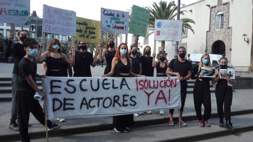 Protesta de la Escuela de Actores de Gran Canaria