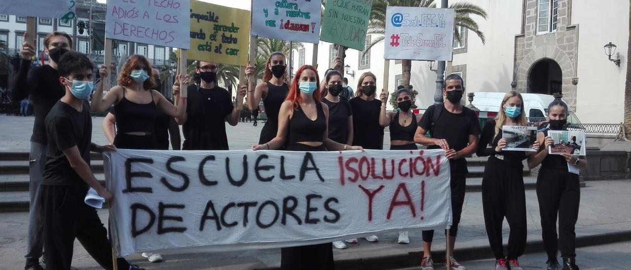 Protesta de la Escuela de Actores de Gran Canaria