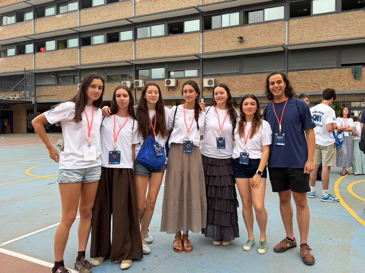 Alumnos del San Ignacio, en Madrid.