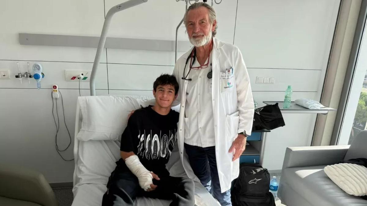 Rueda, con el doctor Charte