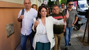 Adriana Lastra, delegada del Gobierno en Asturias, a su llegada al comité federal del PSOE el pasado 5 de julio.