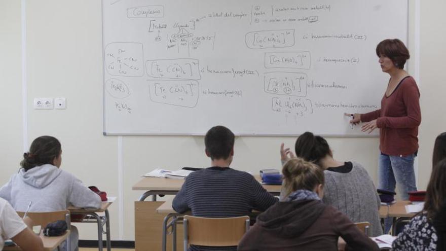 Una aula de batxillerat d&#039;un institut gironí