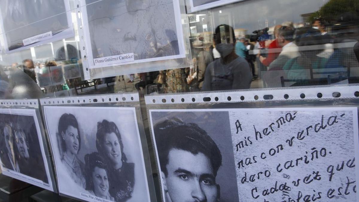 Homenaje a los niños y niñas de la guerra celebrado en Gijón el año pasado.
