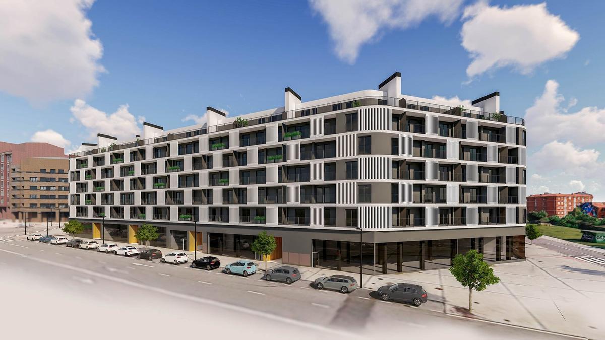 Infografía de cómo quedará el edificio del que se acaba de terminar la primera fase.