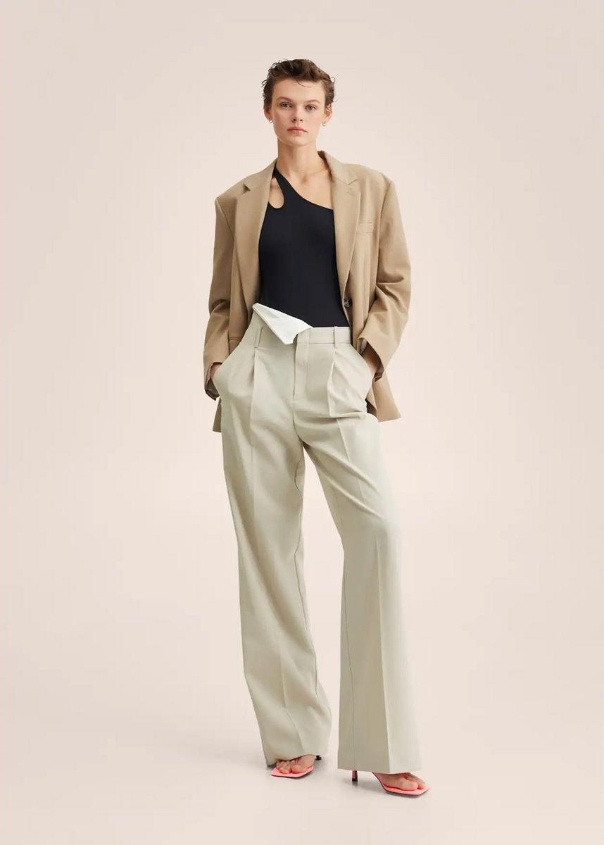 striped wide leg pants  Pantalones con pinzas mujer, Pantalones anchos de  vestir, Pantalones anchos