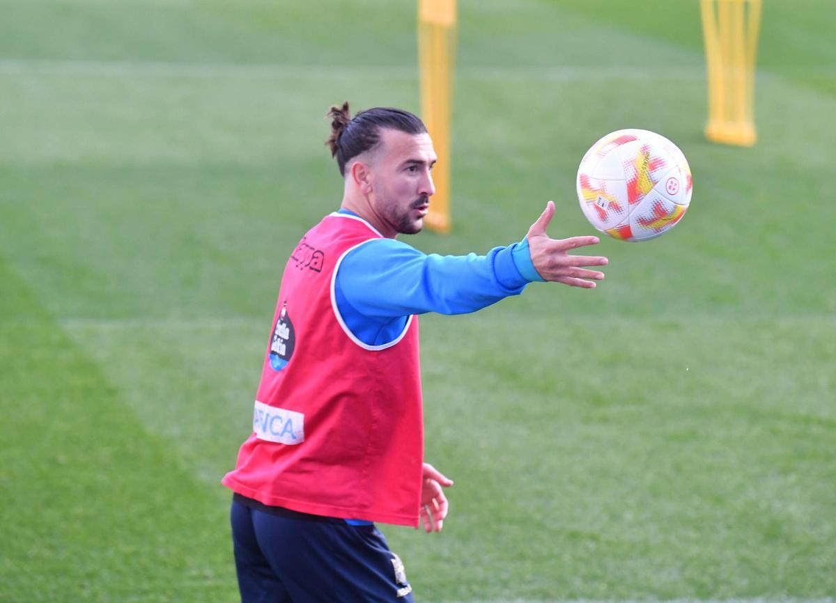 Pablo Martínez, durante un entrenamiento