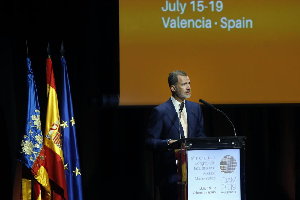 Instante de la inauguración en València del International Congress on Industrial and Applied Mathematics.