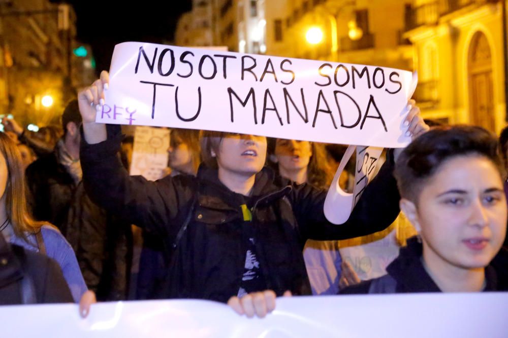 Manifestación contra la violencia de género en València