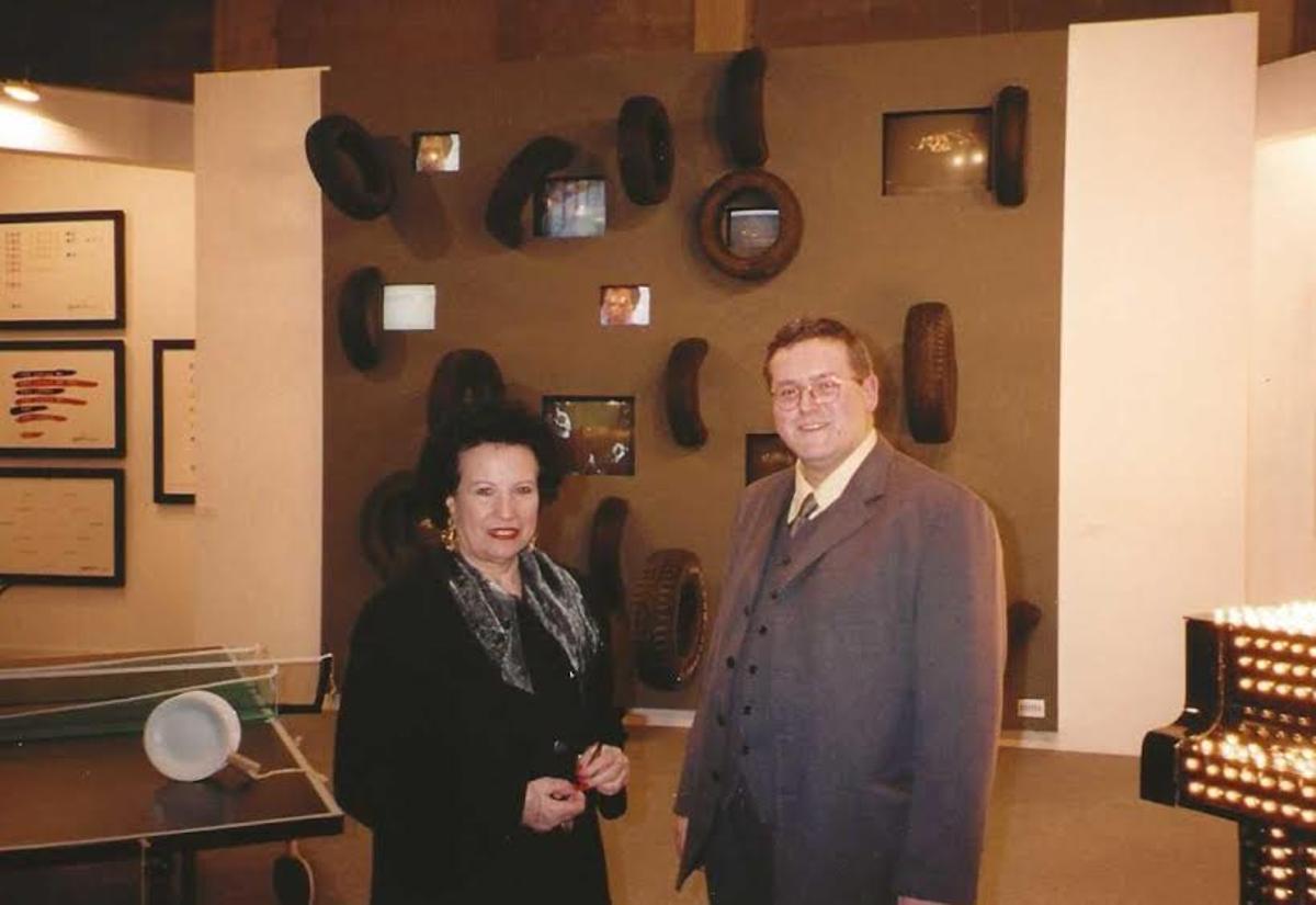 Guardado y Agúndez en una foto de archivo, en el museo.