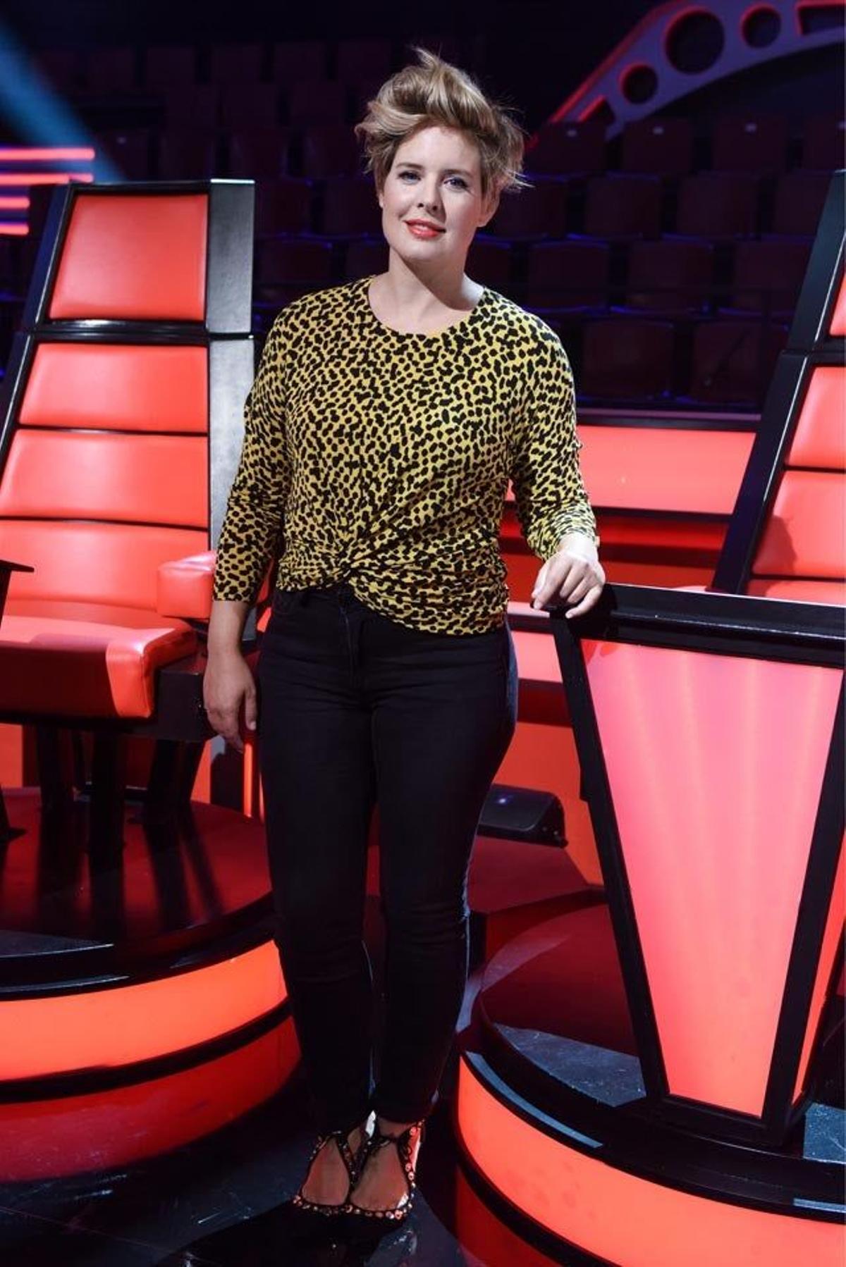 Tania Llasera, en la presentación de la cuarta temporada de 'La Voz'.