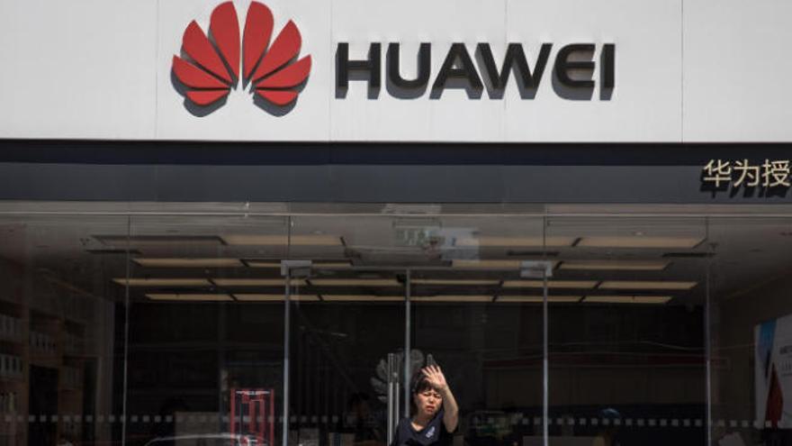 Un establecimiento de la compañía tecnológica china Huawei en Pekín.