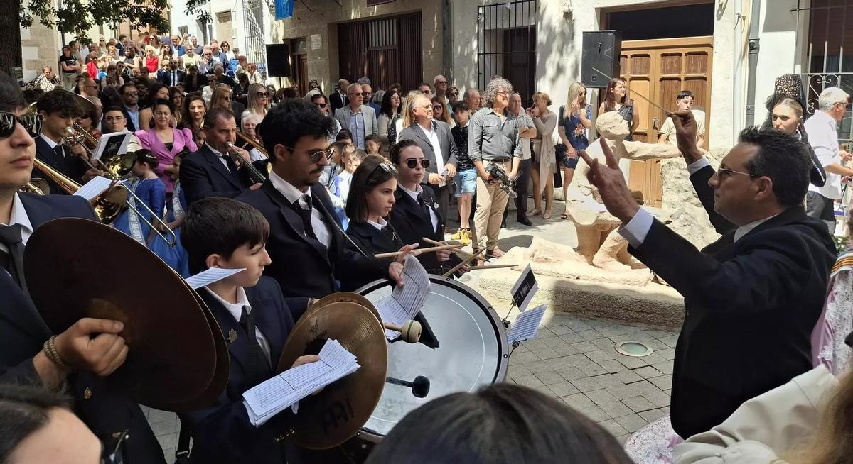 La banda de música de Benissa, en el acto de homenaje a "els Riberers"