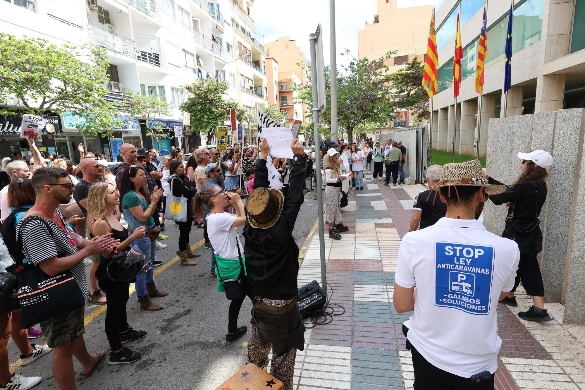 Nueva manifestación de caravanistas en Ibiza