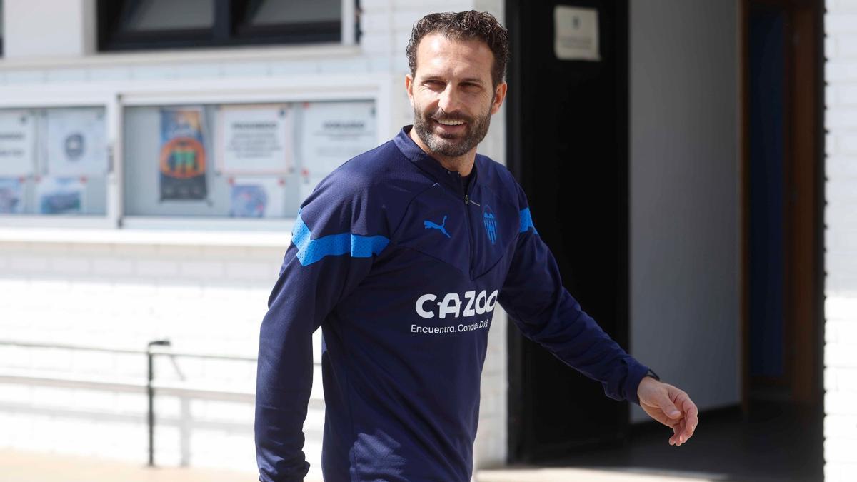 Rubén Baraja, en el Media Center de Paterna