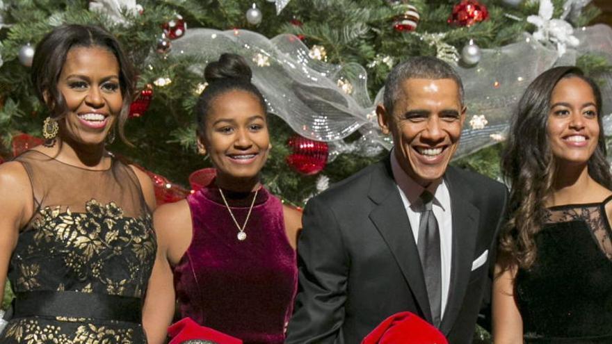 La familia Obama al completo.