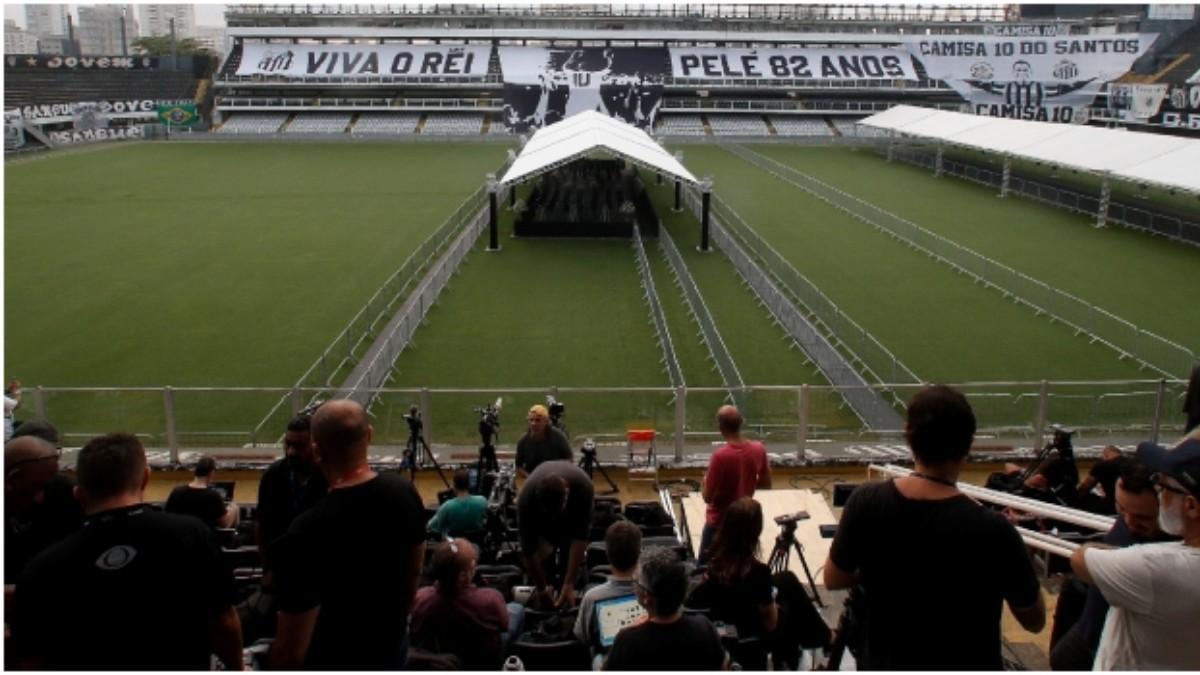 Despedida a Pelé en el estadio del Santos