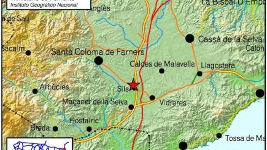 Un terratrèmol de 4,2 graus amb epicentre a Sils se sent al Maresme i a l&#039;Empordà