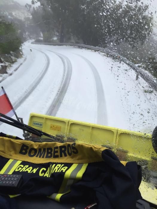 Así nevó en 2016 en la cumbre de Gran Canaria.