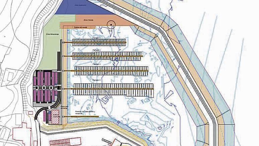 Diseño del puerto deportivo de Lorbé hecho por un ingeniero para el PP.