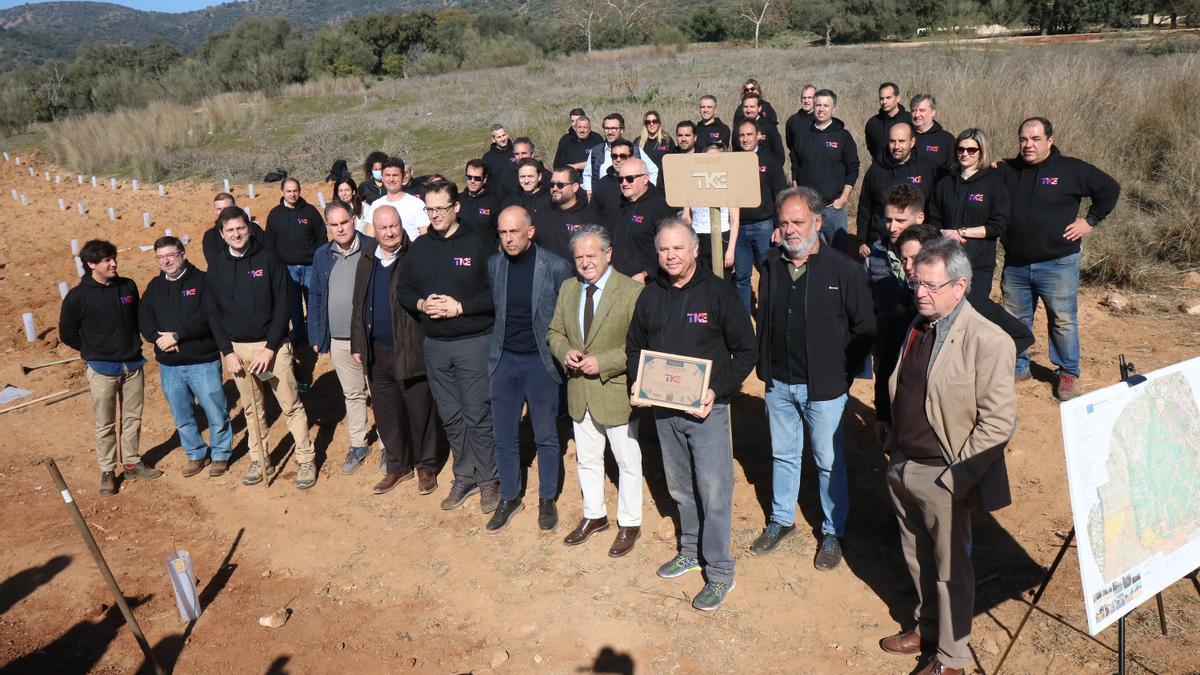 Voluntarios en la plantación de árboles en el Patriarca.