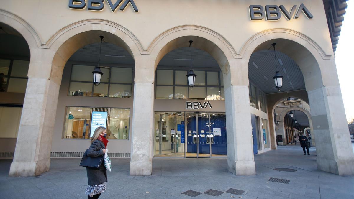 Sede central del banco BBVA en Zaragoza