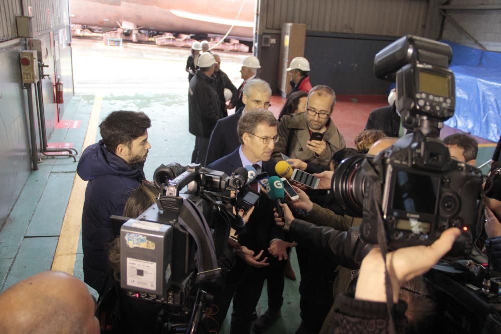 Feijóo visita el astillero Nodosa de Marín