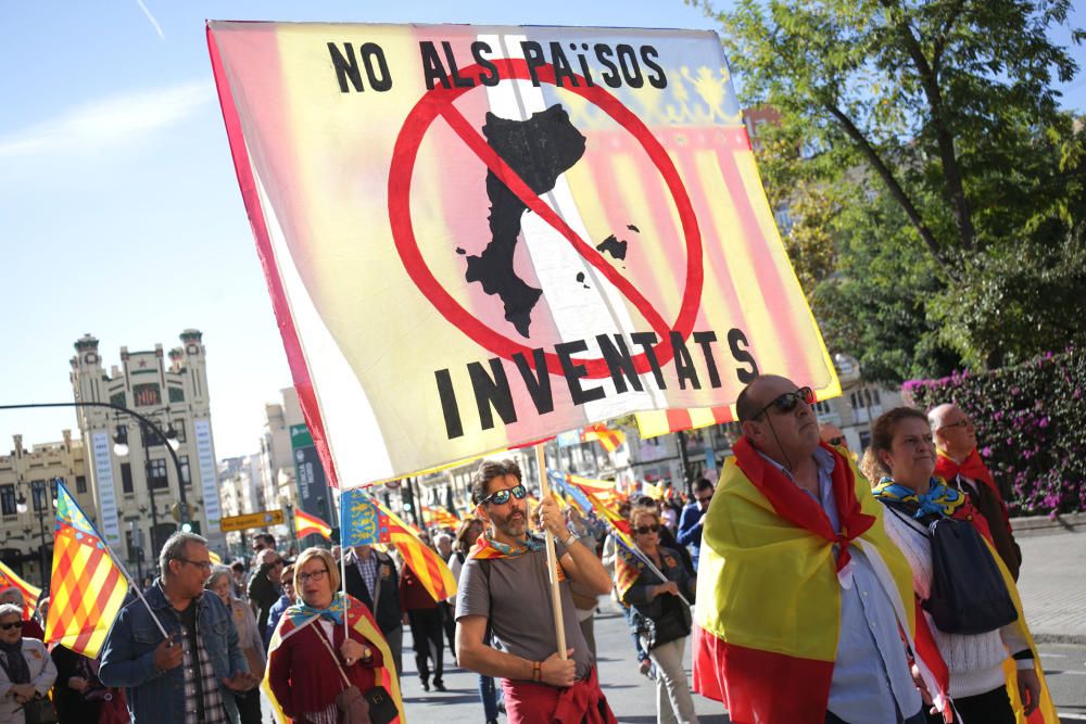 Manifiestación en València contra los 'països catalans'