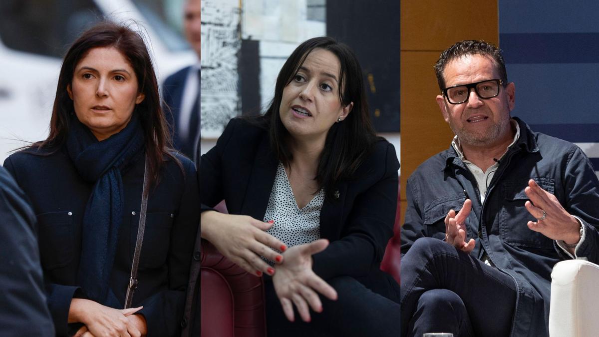 Maribel Albalat, Lorena Silvent y José Cabanes.