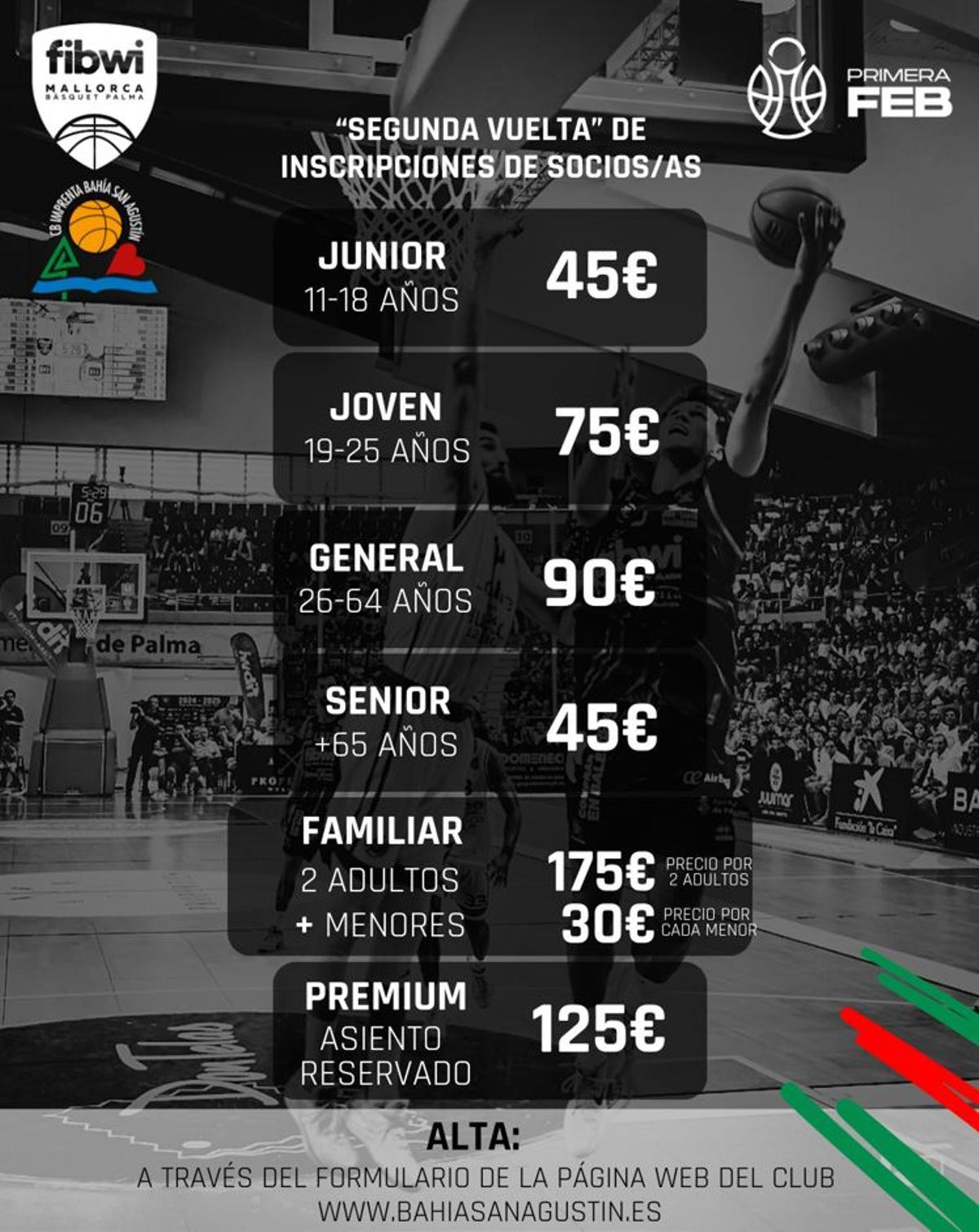 Precios para la segunda vuelta.