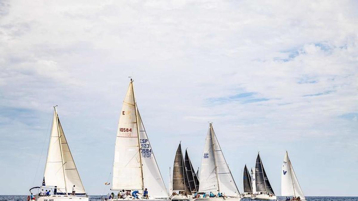 Una regata en plena competición