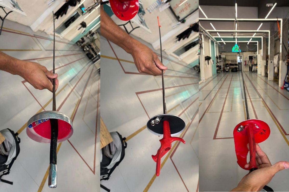De izquierda a derecha: espada, florete y sable
