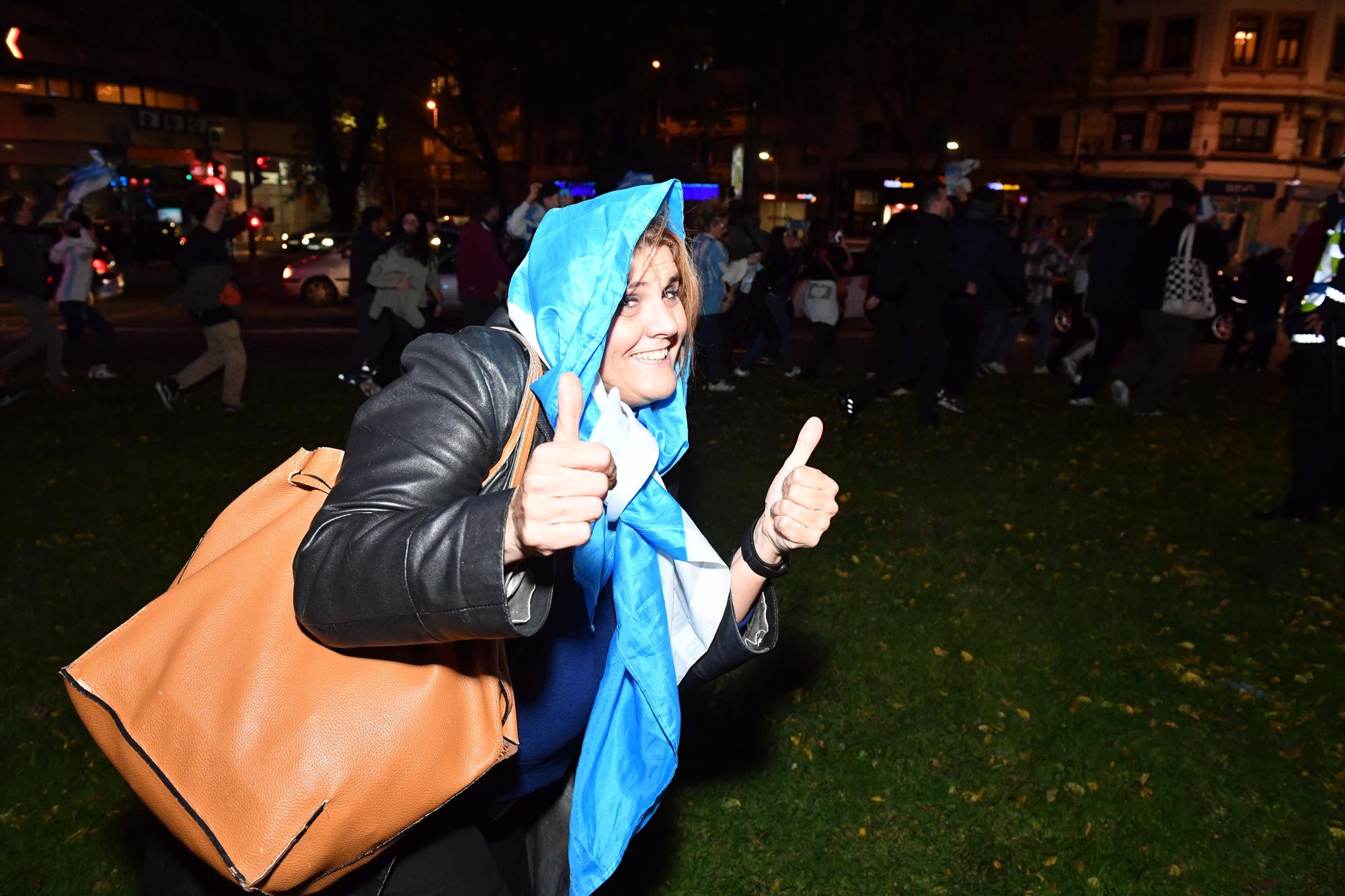 A Coruña celebra la victoria de Argentina en el Mundial