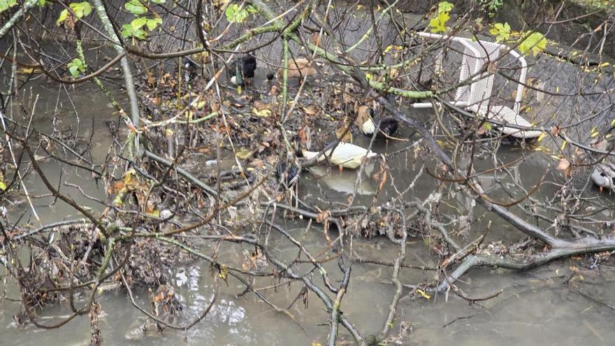 El regato Santa Mariña, esta tarde.
